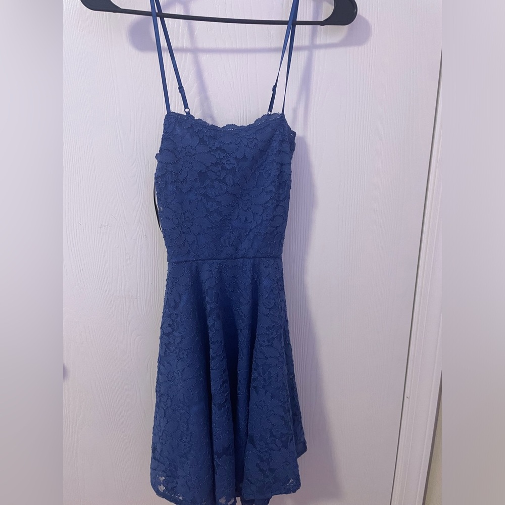 Blue dress with back knot